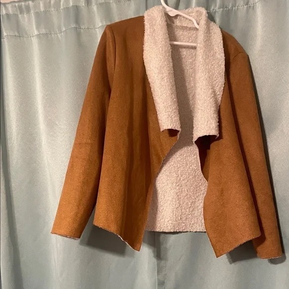 SHEIN Jackets & Blazers - Women's Tan Jacket with Cream Lining